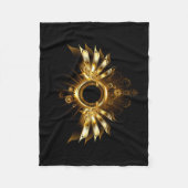 スチームパンク翼 フリースブランケット (正面)