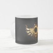 スチームパンク翼 フロストグラスマグカップ (正面左)