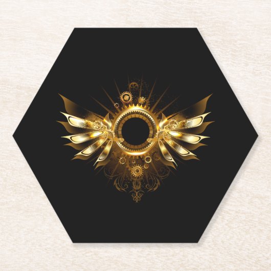 スチームパンク翼 ペーパーコースター (正面)