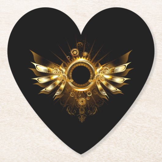 スチームパンク翼 ペーパーコースター (正面)