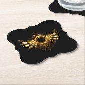 スチームパンク翼 ペーパーコースター (アングル)