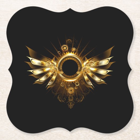 スチームパンク翼 ペーパーコースター (正面)