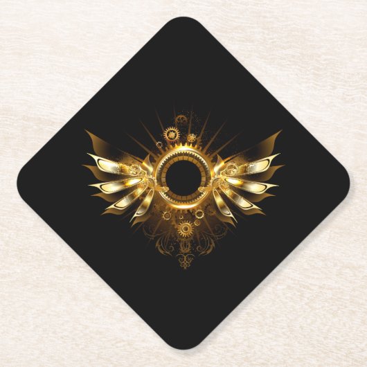 スチームパンク翼 ペーパーコースター (正面)