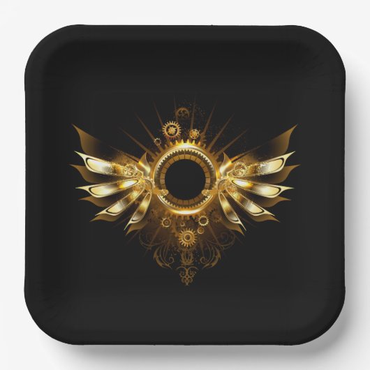 スチームパンク翼 ペーパープレート (正面)