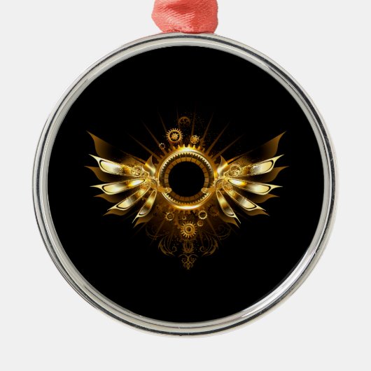 スチームパンク翼 メタルオーナメント (正面)
