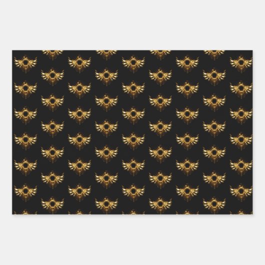 スチームパンク翼 ラッピングペーパーシート (正面)