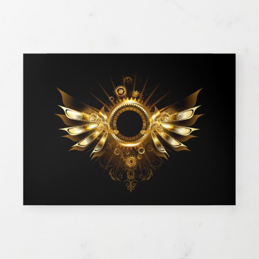 スチームパンク翼 三つ折り案内状 (カバー)