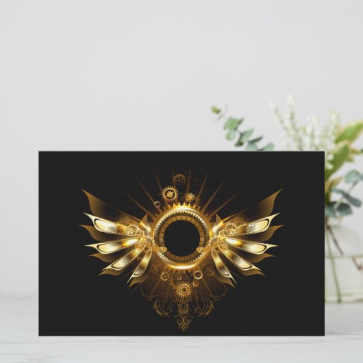 スチームパンク翼 便箋 (スタンド正面)