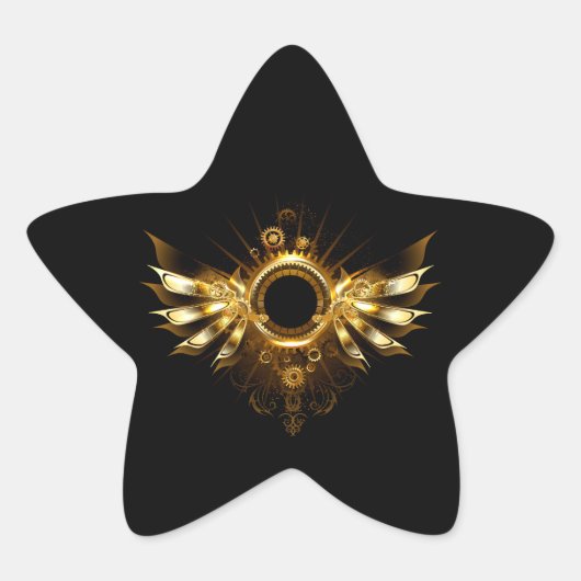 スチームパンク翼 星シール (正面)