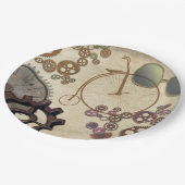 スチームパンク自転車ヴィンテージパーティー紙プレート ペーパープレート (アングル)