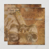 スチームパンク航海の双眼鏡スクラップブック ノートカード (正面/裏面)