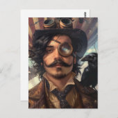 スチームパンク航空ビクトリアン船産業レーベン ポストカード (正面/裏面)