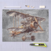 スチームパンク航空機 薄葉紙 (クラフト)