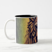 スチームパンク色グラデーショ素朴ン獅子 ツートーンマグカップ (左)