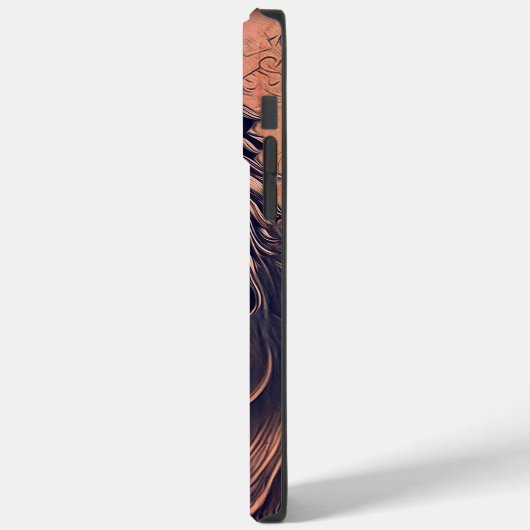 スチームパンク色グラデーショ素朴ン獅子 Case-Mate iPhoneケース (裏面 / 左)