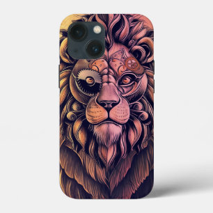 スチームパンク色グラデーショ素朴ン獅子 iPhone 13 MINIケース