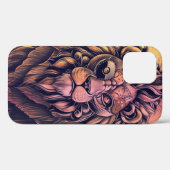 スチームパンク色グラデーショ素朴ン獅子 Case-Mate iPhoneケース (裏面 (横))