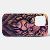 スチームパンク色グラデーショ素朴ン獅子 Case-Mate iPhoneケース (裏面 (横))