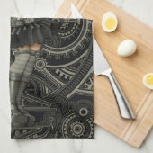 スチームパンク茶タオル キッチンタオル (四つ折り)