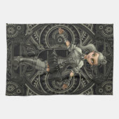 スチームパンク茶タオル キッチンタオル (横)