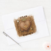 スチームパンク蒸気ハートシール スクエアシール (封筒)
