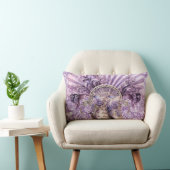 スチームパンク薄紫ファンとブーツコットンピロー ランバークッション (椅子)