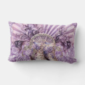 スチームパンク薄紫ファンとブーツコットンピロー ランバークッション (裏面)