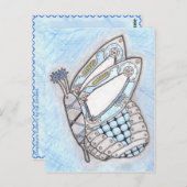 スチームパンク蝶はがき ポストカード (正面/裏面)