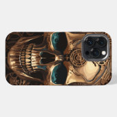 スチームパンク装飾ドクロ iPhoneケース (裏面横)