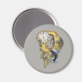 スチームパンク誕生日レターD マグネット (正面/裏面)