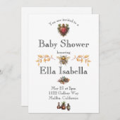 スチームパンク赤ちゃんシャワー 招待状 (正面/裏面)