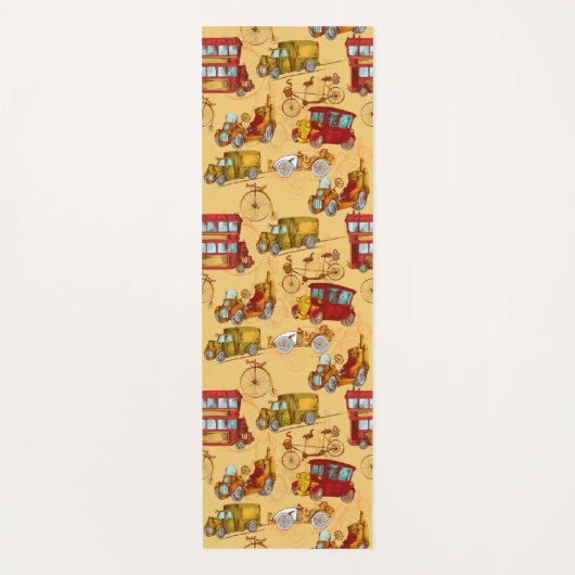 スチームパンク輸送パターン ヨガマット (正面)