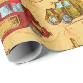 スチームパンク輸送パターン ラッピングペーパー (ロールコーナー)