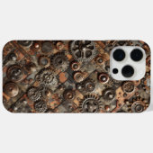 スチームパンク迷彩柄、工業デザイン、迷彩画 Case-Mate iPhoneケース (裏面 (横))