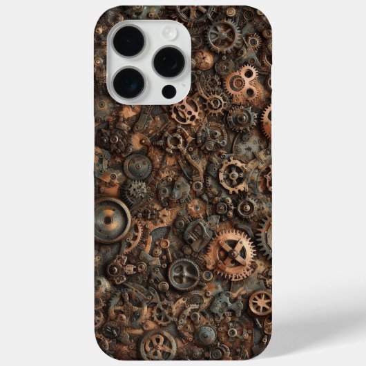 スチームパンク迷彩柄、工業デザイン、迷彩画 Case-Mate iPhoneケース (裏面)
