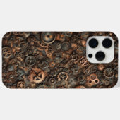 スチームパンク迷彩柄、工業デザイン、迷彩画 Case-Mate iPhoneケース (裏面 (横))