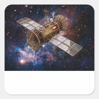 スチームパンク通信衛星 星空 スクエアシール