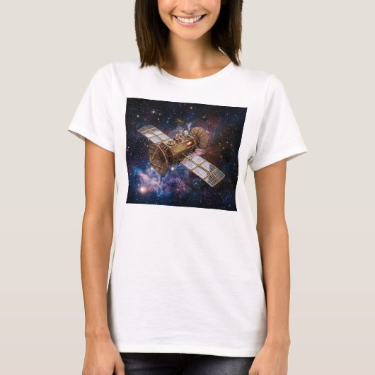 スチームパンク通信衛星 星空 Tシャツ (正面)