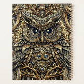 スチームパンク金属ギアとフクロウ プランナー手帳 (裏面)