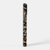 スチームパンク金属ギアとフクロウ iPhone 15ケース (右側面)