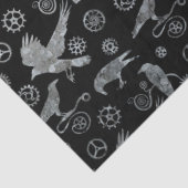 スチームパンク銀亜鉛ギアとカラス 薄葉紙 (詳細)