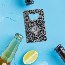 スチームパンク銀亜鉛ギアカスタムモノグラム