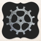 スチームパンク銀亜鉛ギアVIII ペーパーコースター (正面)