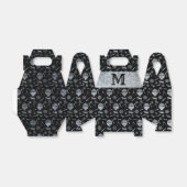 スチームパンク銀亜鉛バルーンモノグラム切妻 フェイバーボックス (折り畳みなし)