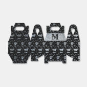 スチームパンク銀亜鉛飛行船モノグラム切妻 フェイバーボックス (折り畳みなし)