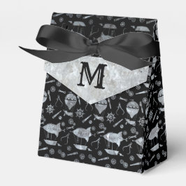 スチームパンク銀亜鉛飛行船モノグラム フェイバーボックス