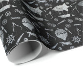 スチームパンク銀機飛行船 ラッピングペーパー (ロールコーナー)