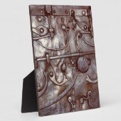 スチームパンク鋼のドアパターン、金属、リベットカッコいい、 フォトプラーク (側面)