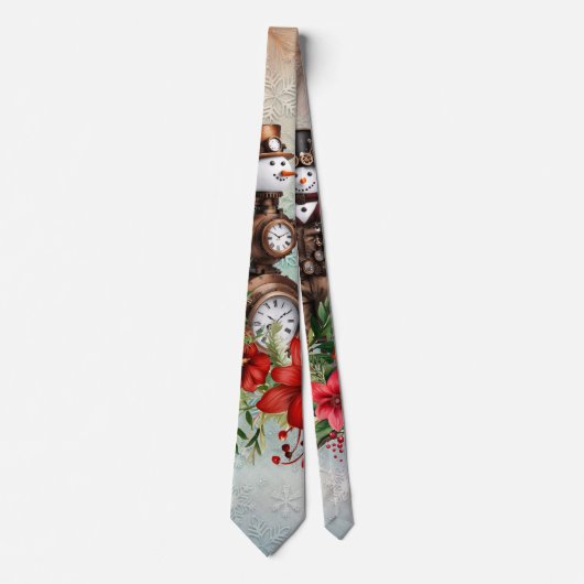 スチームパンク雪だるま及びスチームパンク雪姫 ネクタイ (正面)