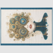 スチームパンク風女性の肖像画 N8 デコパージュ 薄葉紙 (正面)